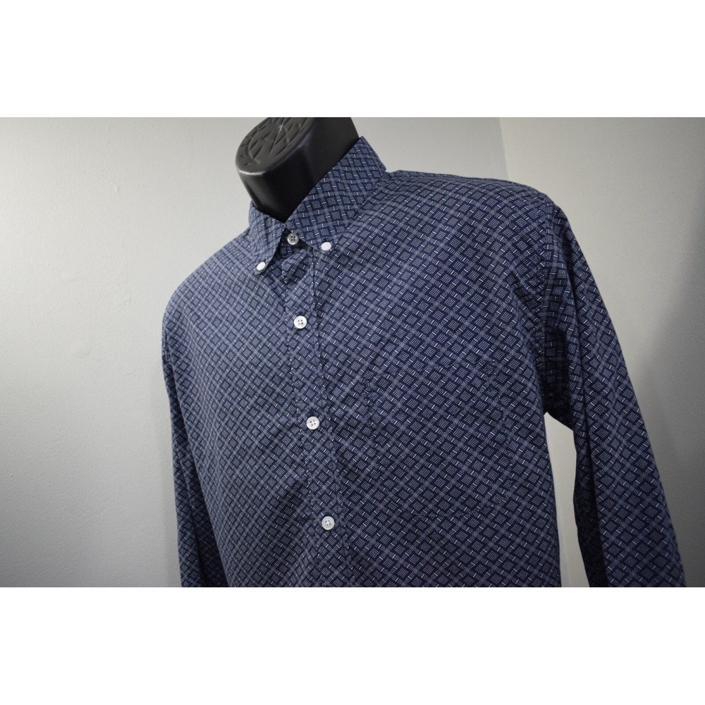 Bonobos Dress Shirt Diamond Slim Fit Long Sleeve Button Up Mens Size Large